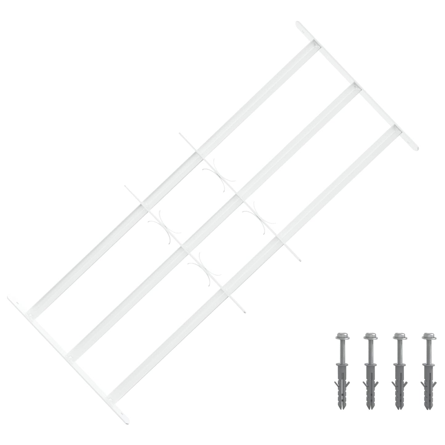 Sikkerhetsgitter for vinduer med 3 tverrbjelker 3 pcs 63-114 cm
