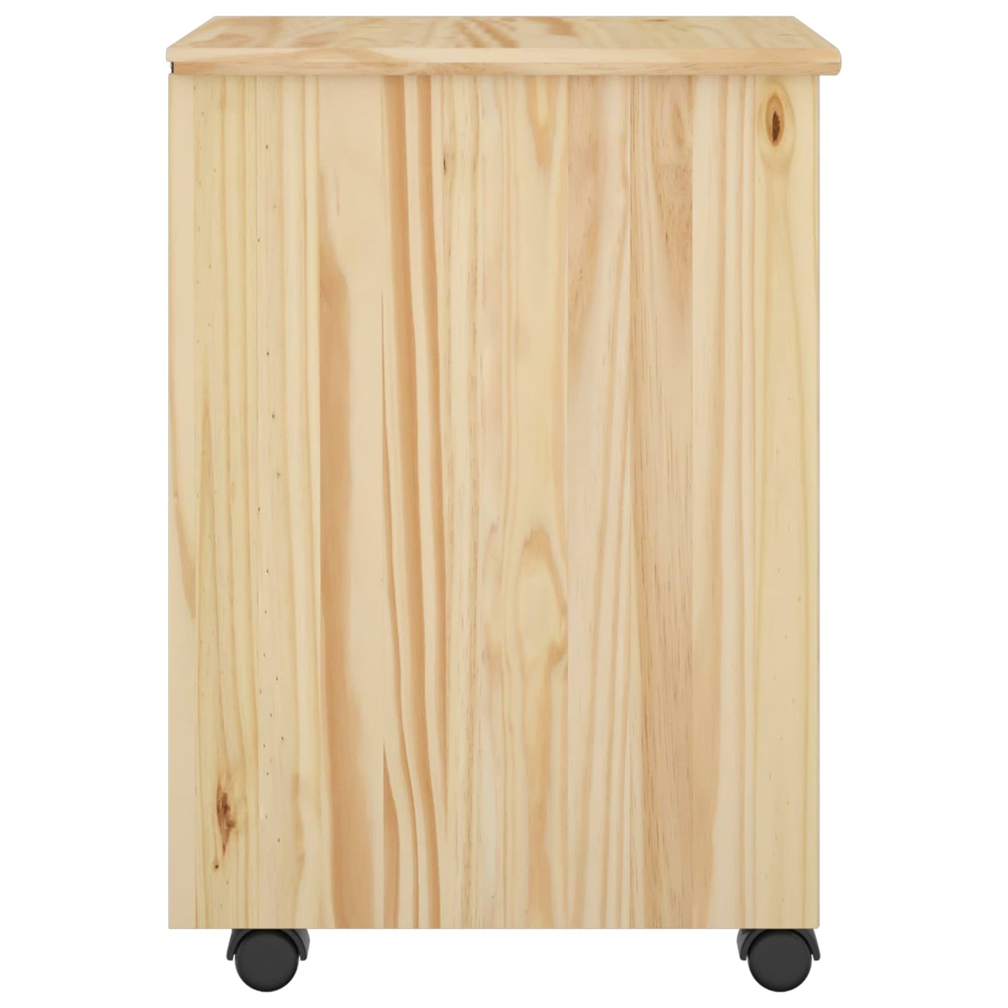 Rullende skap med hjul Brun 34 x 39 x 56 cm Massiv furu
