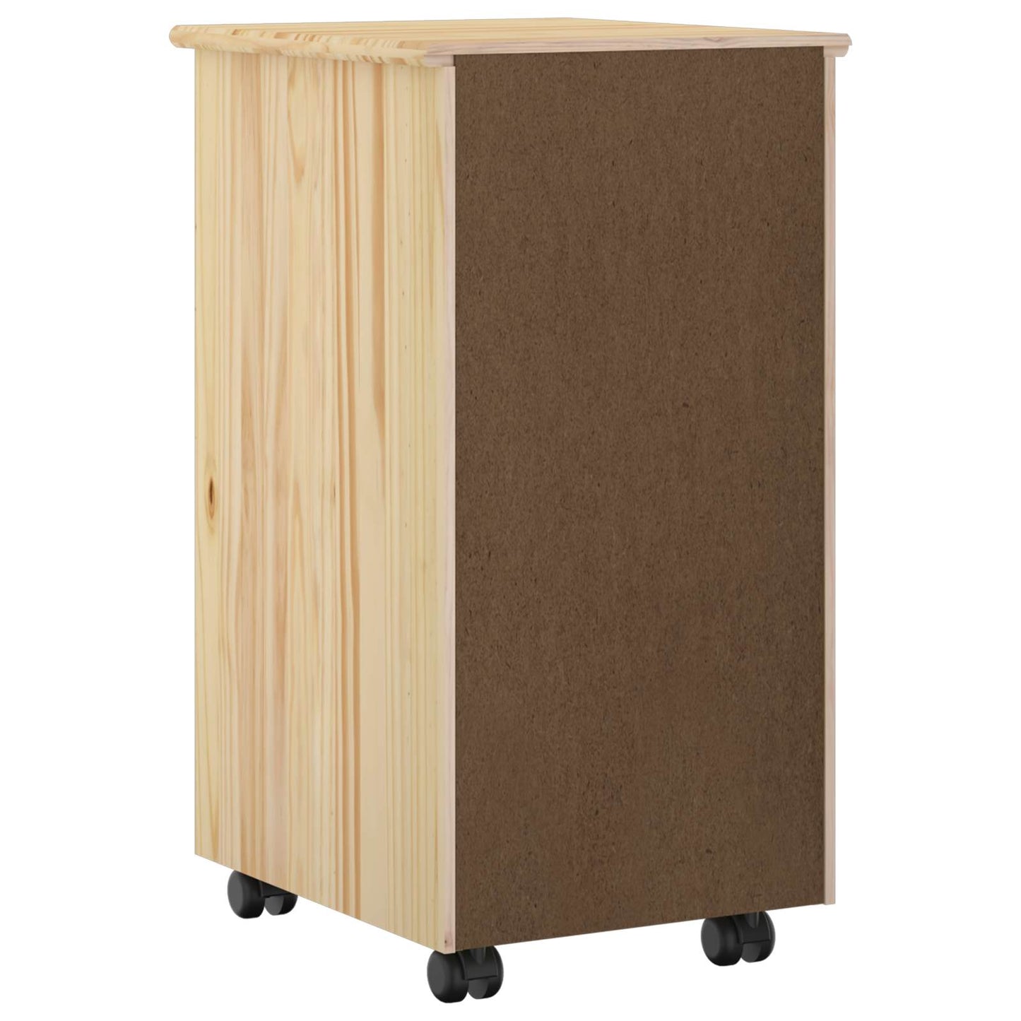 Rullende skap med hjul Brun 65,5 x 34 x 39 cm Massiv furu