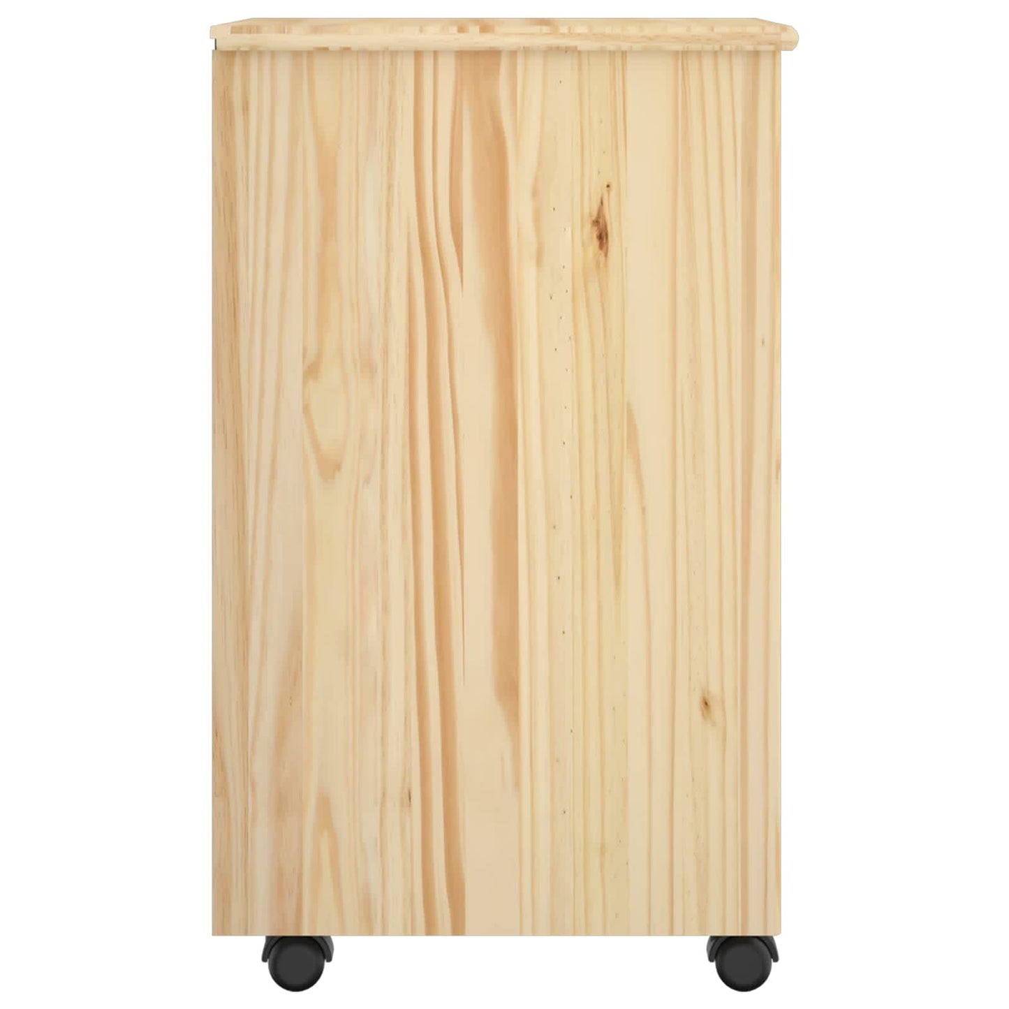 Rullende skap med hjul Brun 65,5 x 34 x 39 cm Massiv furu