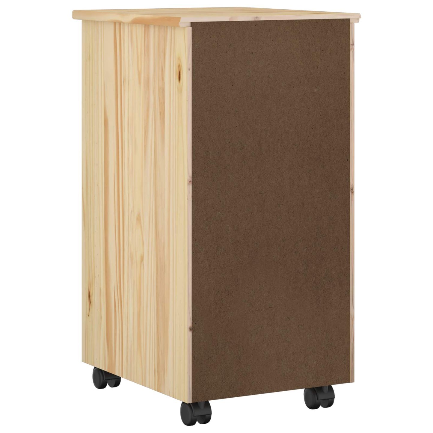 Rullende skap Brun 34 x 39 x 65,5 cm Massiv furu