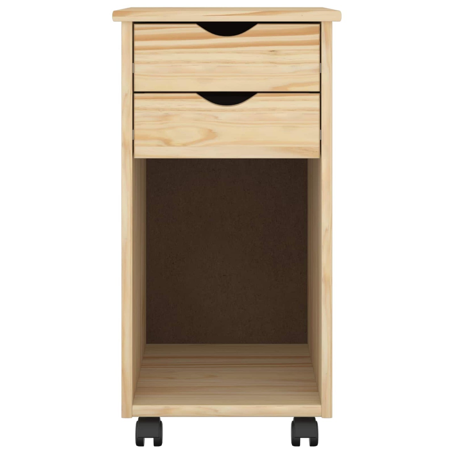 Rullende skap Brun 34 x 39 x 65,5 cm Massiv furu