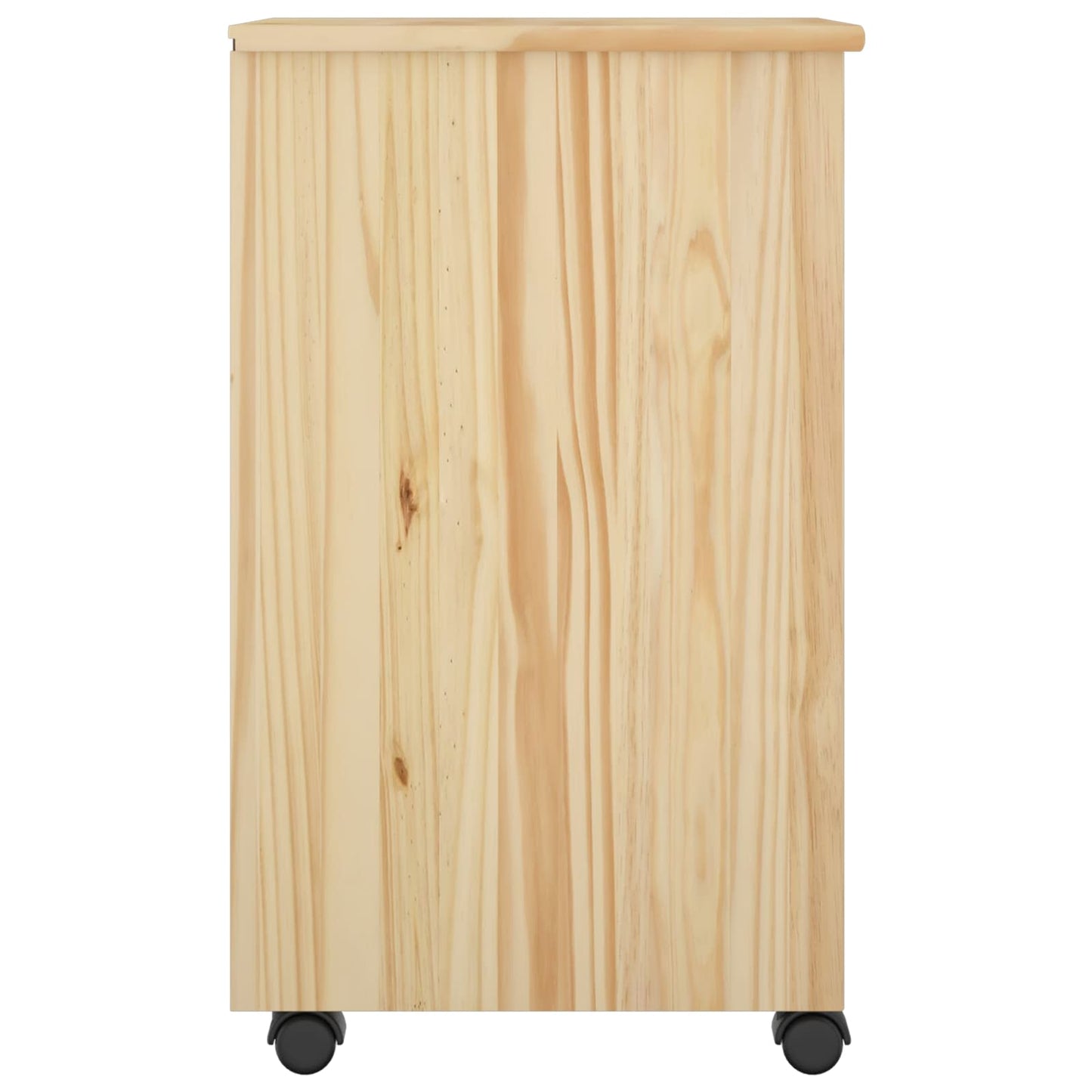 Rullende skap Brun 34 x 39 x 65,5 cm Massiv furu
