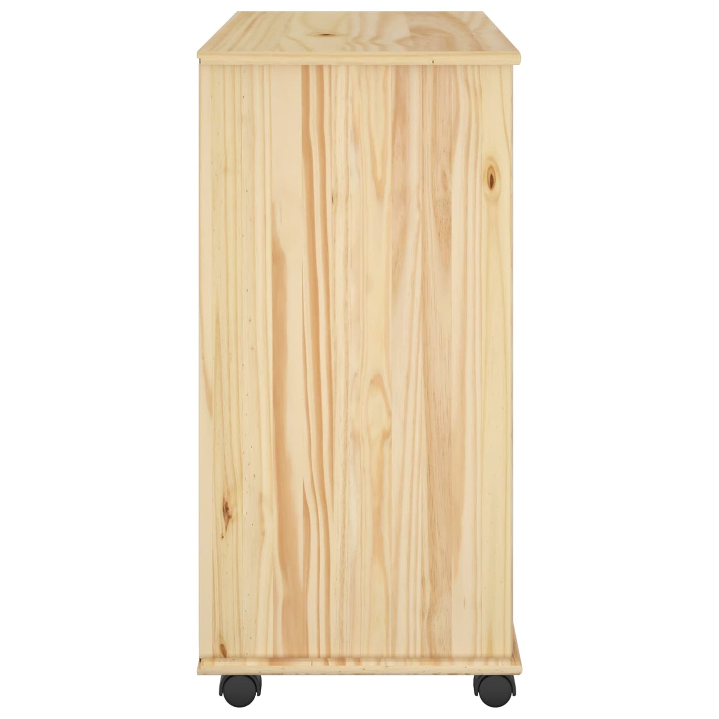 Rullende skap med hjul Brun 63,5 x 39 x 79 cm Massiv furu