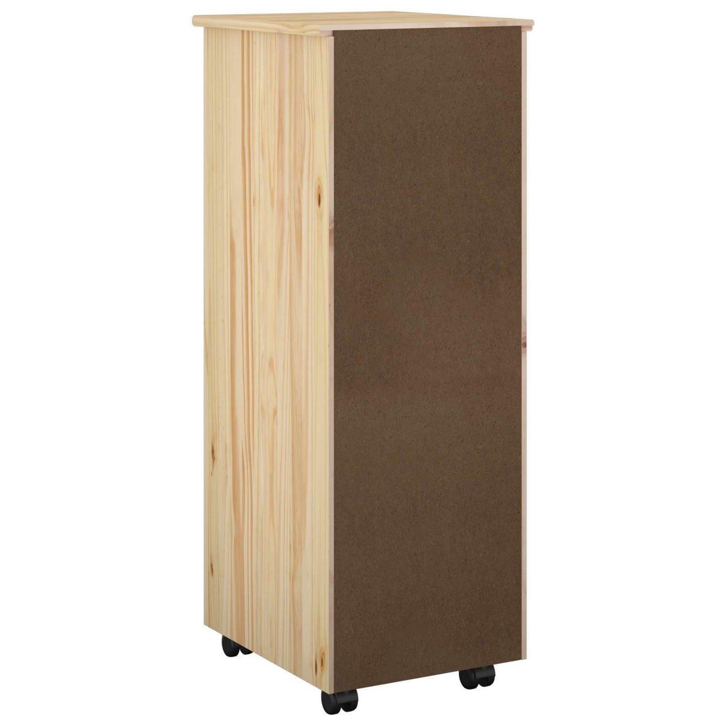 Rullende skap med hjul Brun 34 x 39 x 93,5 cm Massiv furu