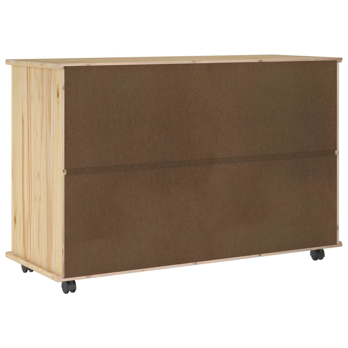 Rullende skap med hjul Brun 100 x 39 x 65,5 cm Massiv furu