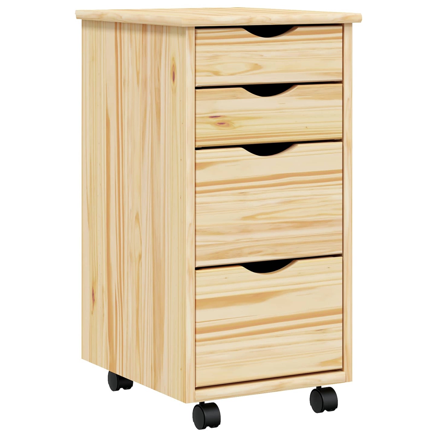 Rullende skap med skrivebord MOSS Klar lakk 34 x 39 x 65,5 cm