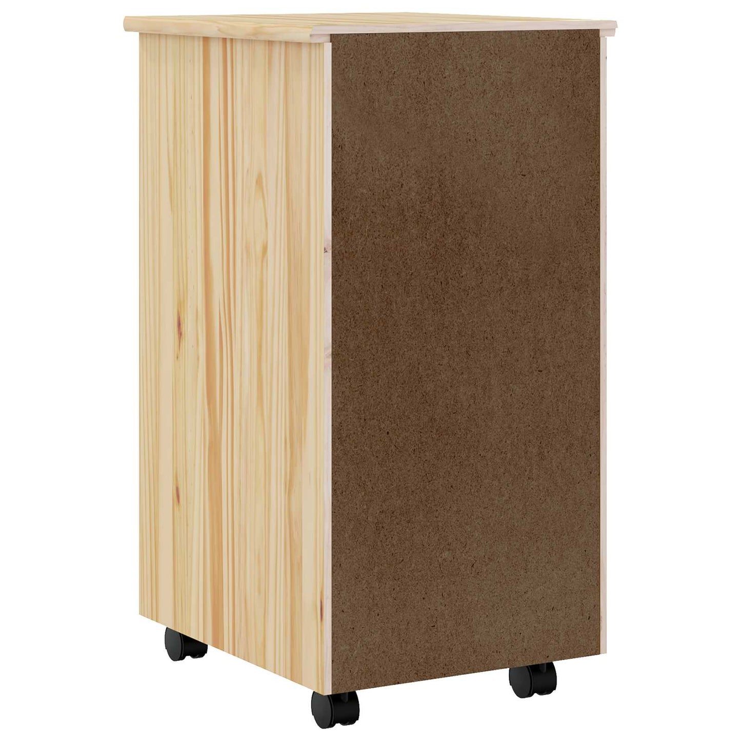 Rullende skap med skrivebord MOSS Klar lakk 34 x 39 x 65,5 cm