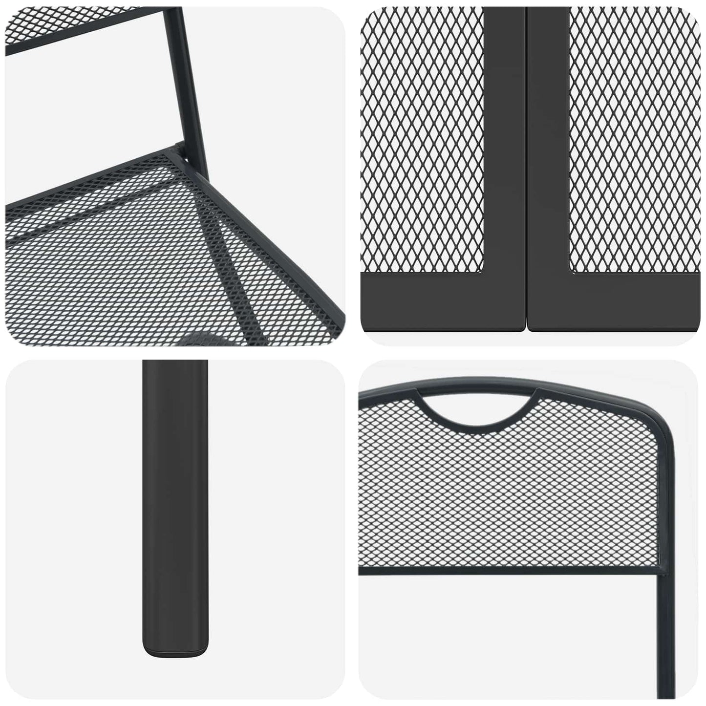 Utemøbelsett 5 pcs Antrasitt Jern og stål