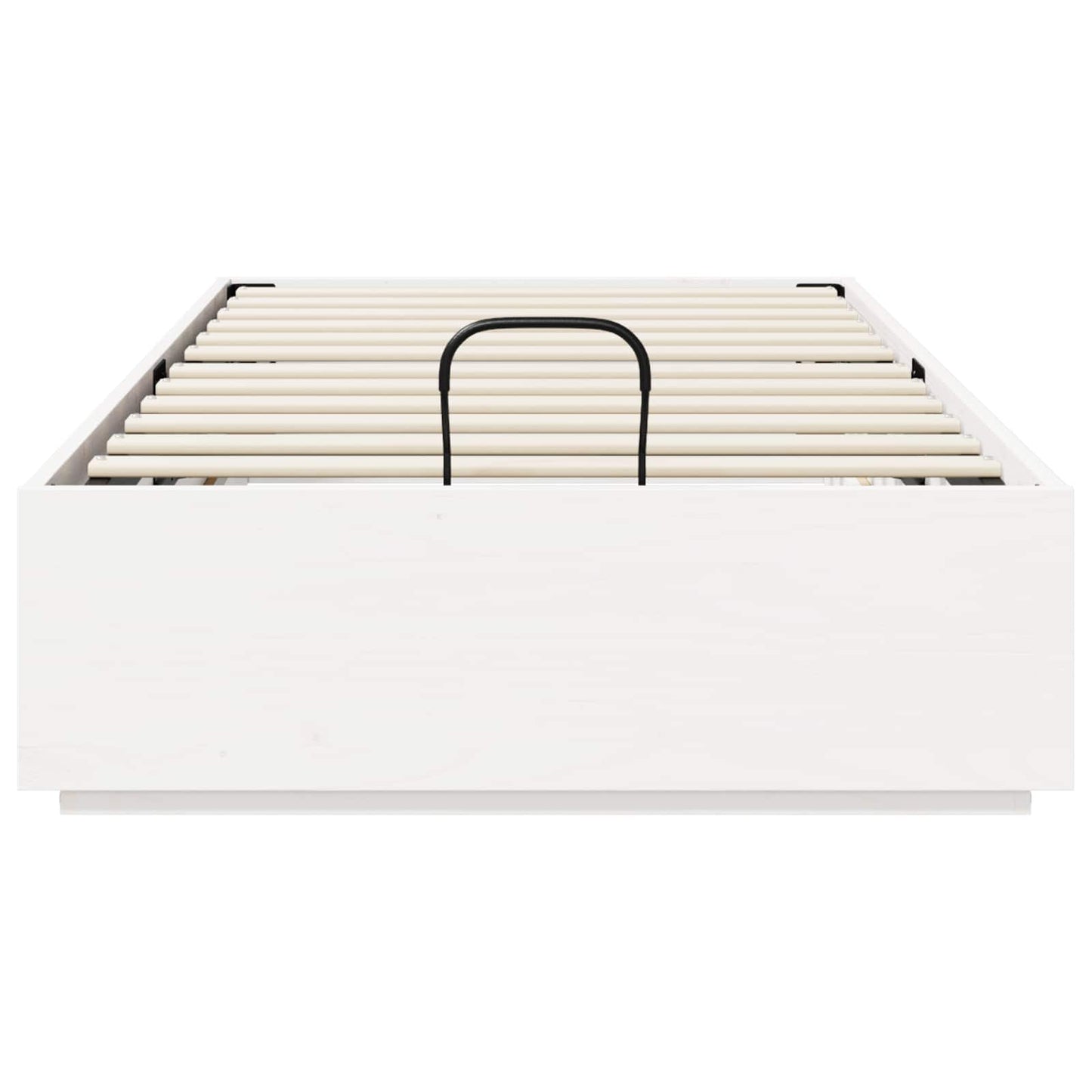 Ottoman sengeramme Hvit 75 x 190 cm Massiv furu