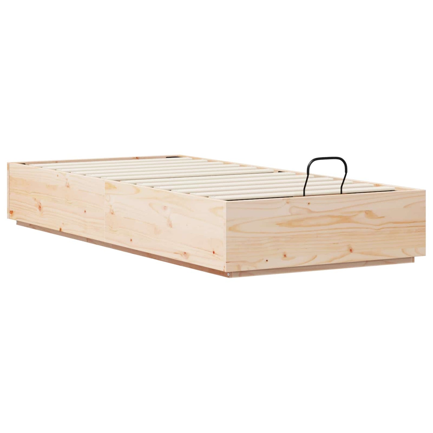 Ottoman sengeramme med lagring Naturlig 80 x 200 cm Massiv furu vidaXL