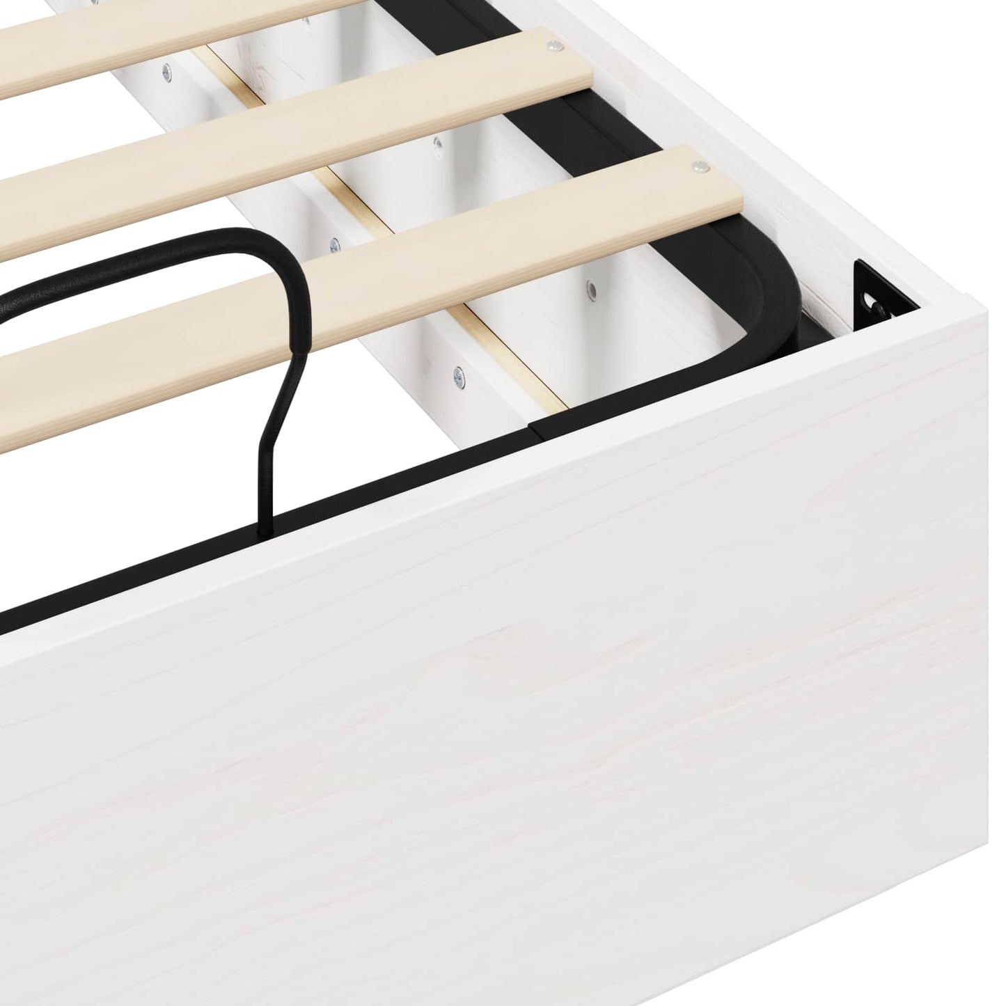 Ottoman sengeramme med lagring Hvit 80 x 200 cm Massiv furu vidaXL