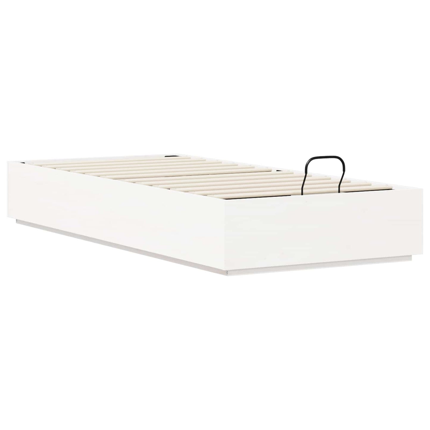 Ottoman sengeramme Hvit 90 x 200 cm Massiv furu