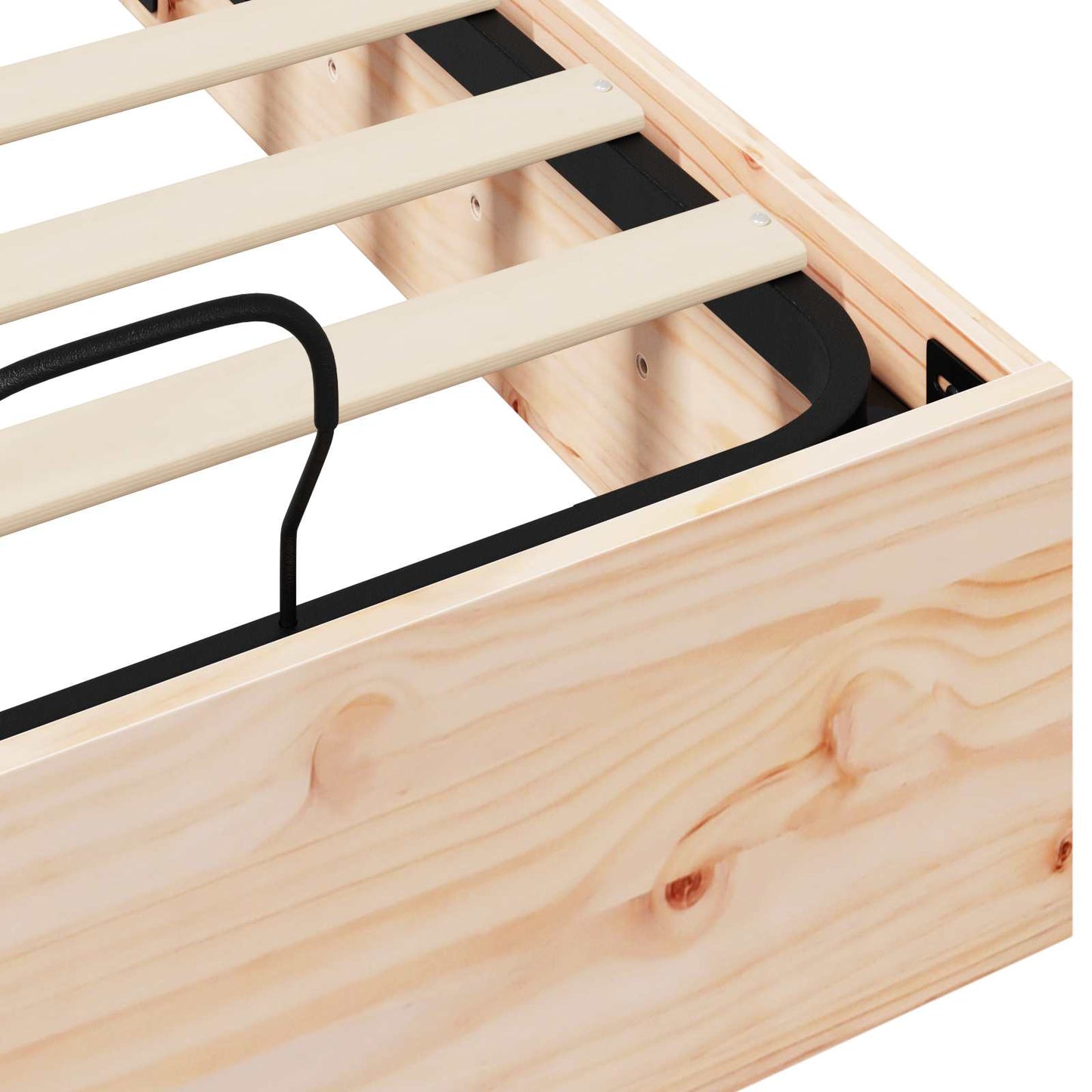 Ottoman Seng Ramme med Oppbevaring 2 pcs Naturlig 70 x 190 cm vidaXL