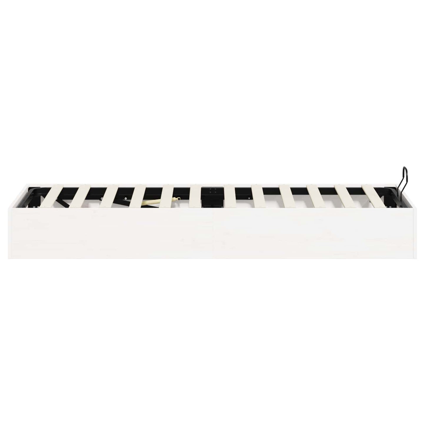 Ottoman Seng Ramme med Oppbevaring Hvit 75 x 190 cm Massiv furu