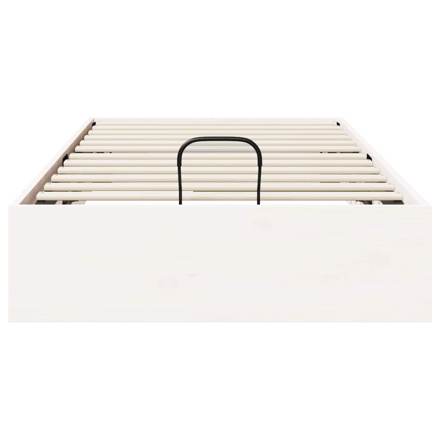 Ottoman Seng Ramme med Oppbevaring Hvit 90 x 190 cm Massiv furu