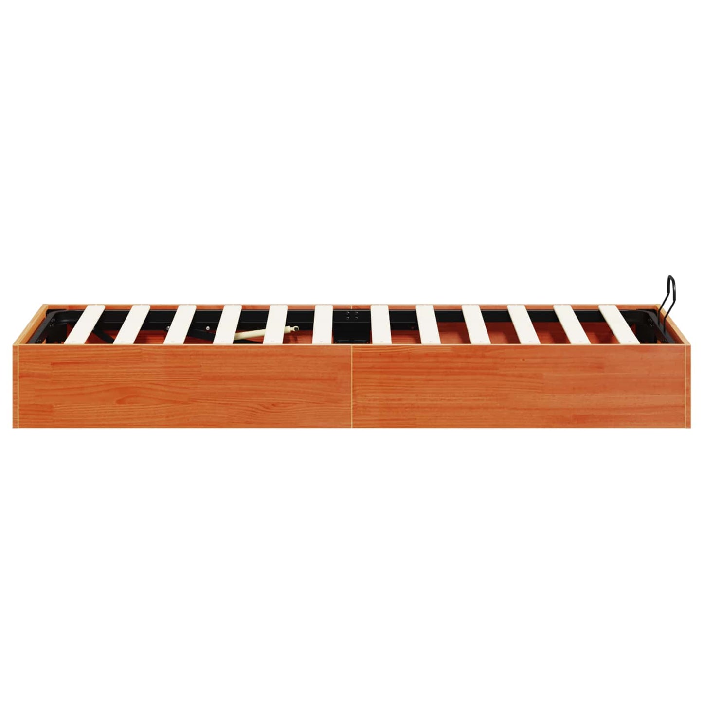 Ottoman Seng Ramme med Oppbevaring VoksBrun 90 x 200 cm