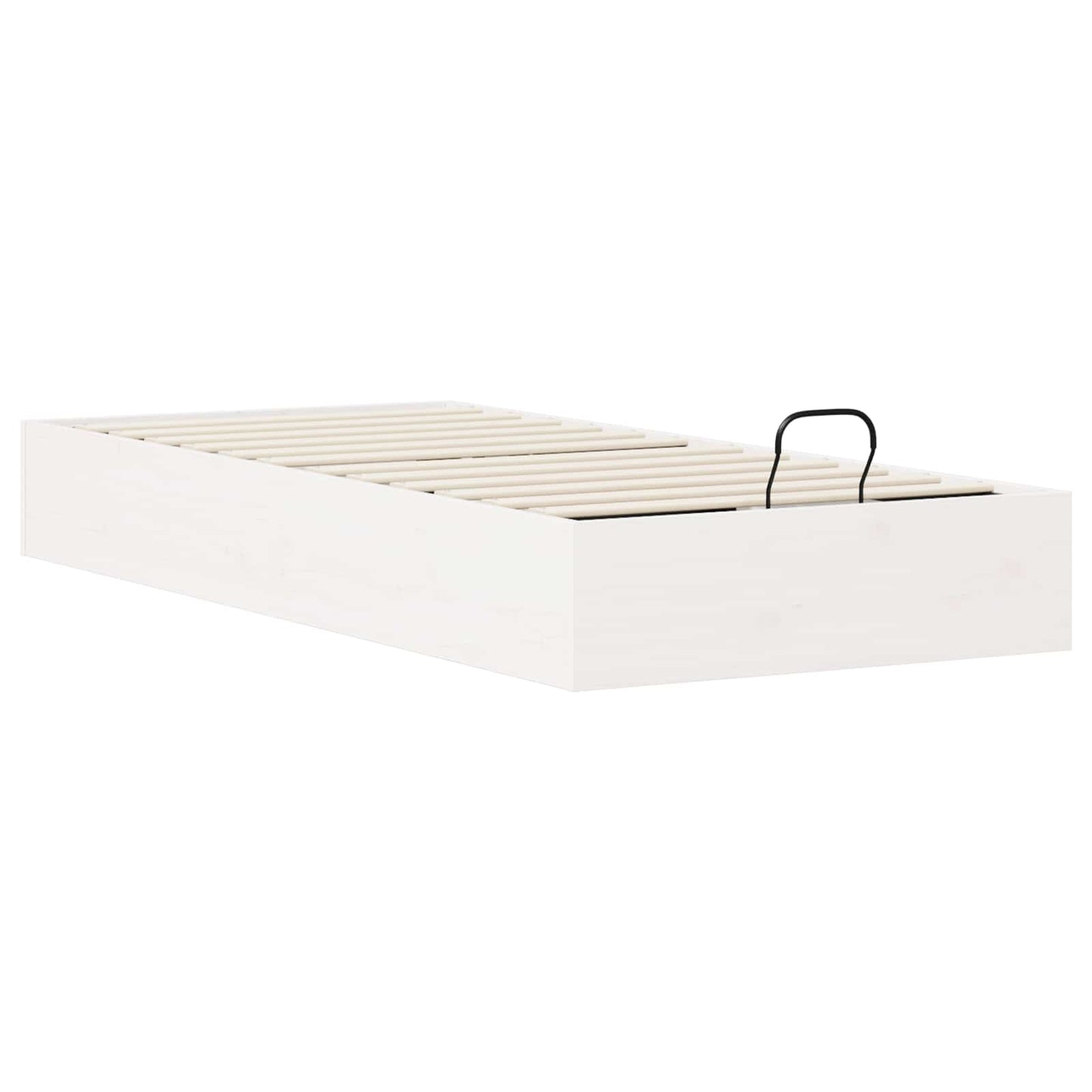 Ottoman Seng Ramme med Oppbevaring Hvit 100 x 200 cm