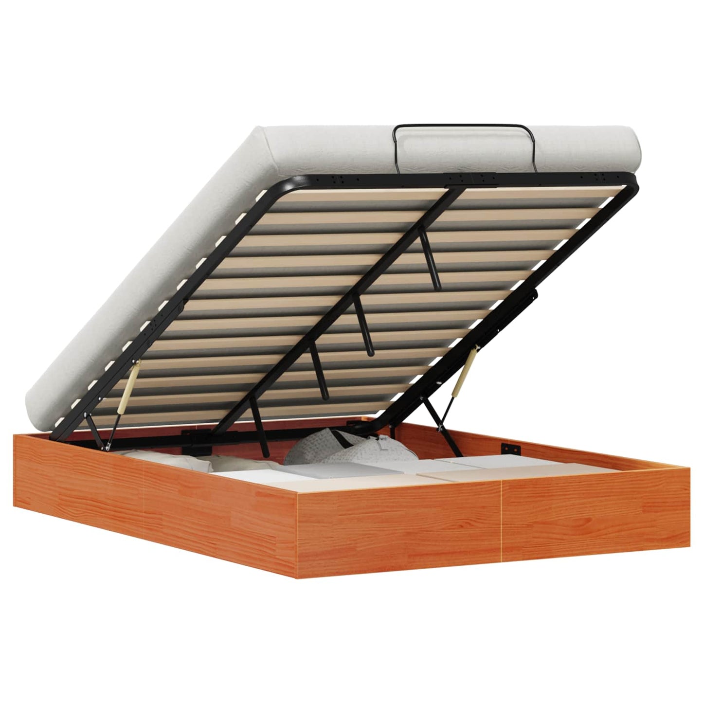 Ottoman Seng Ramme med Oppbevaring VoksBrun 120 x 190 cm