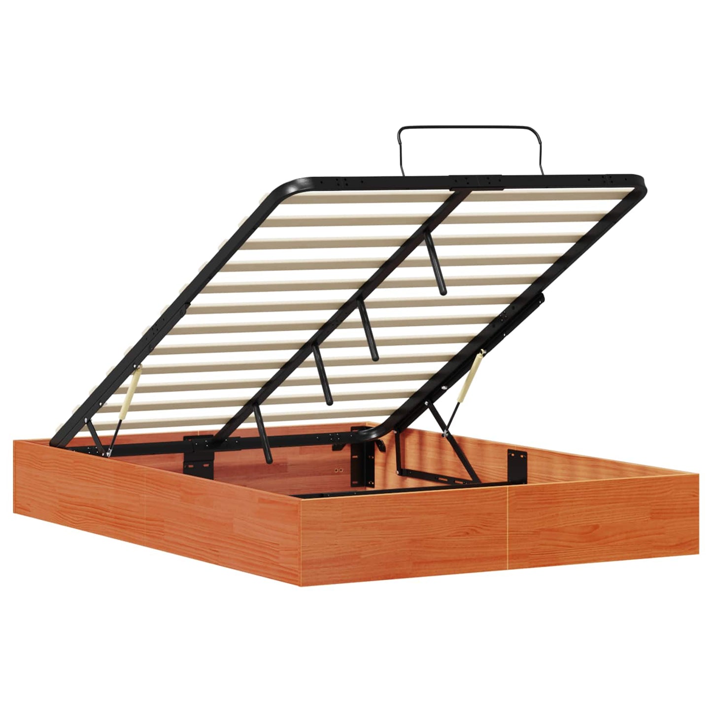 Ottoman Seng Ramme med Oppbevaring VoksBrun 135 x 190 cm
