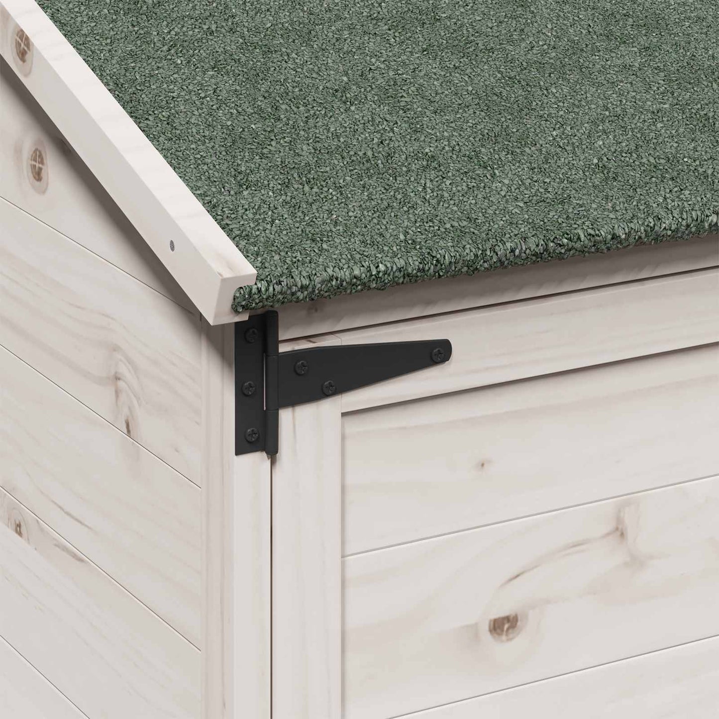 Hagehus med tak med lås Hvit 59 x 56 x 113,5 cm Massiv Furu Tre