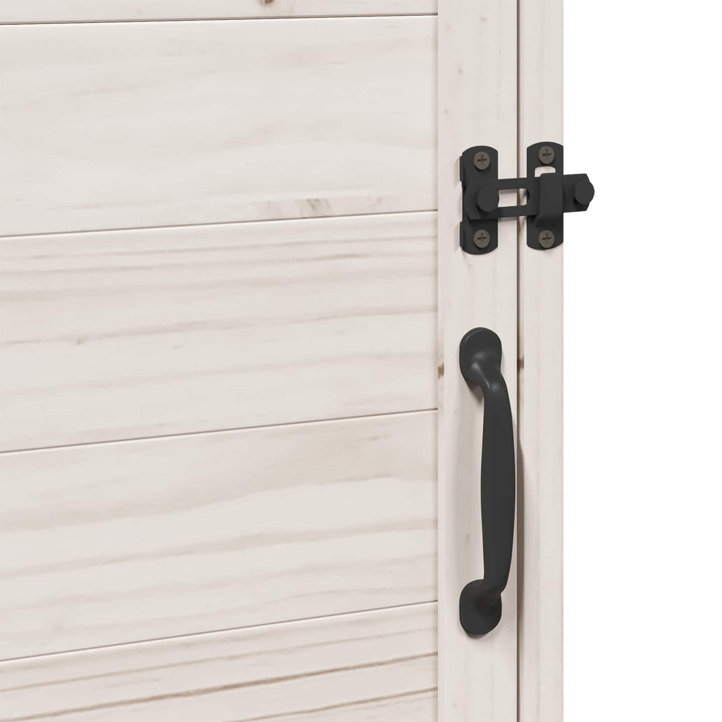 Hagehus med tak med lås Hvit 59 x 56 x 113,5 cm Massiv Furu Tre