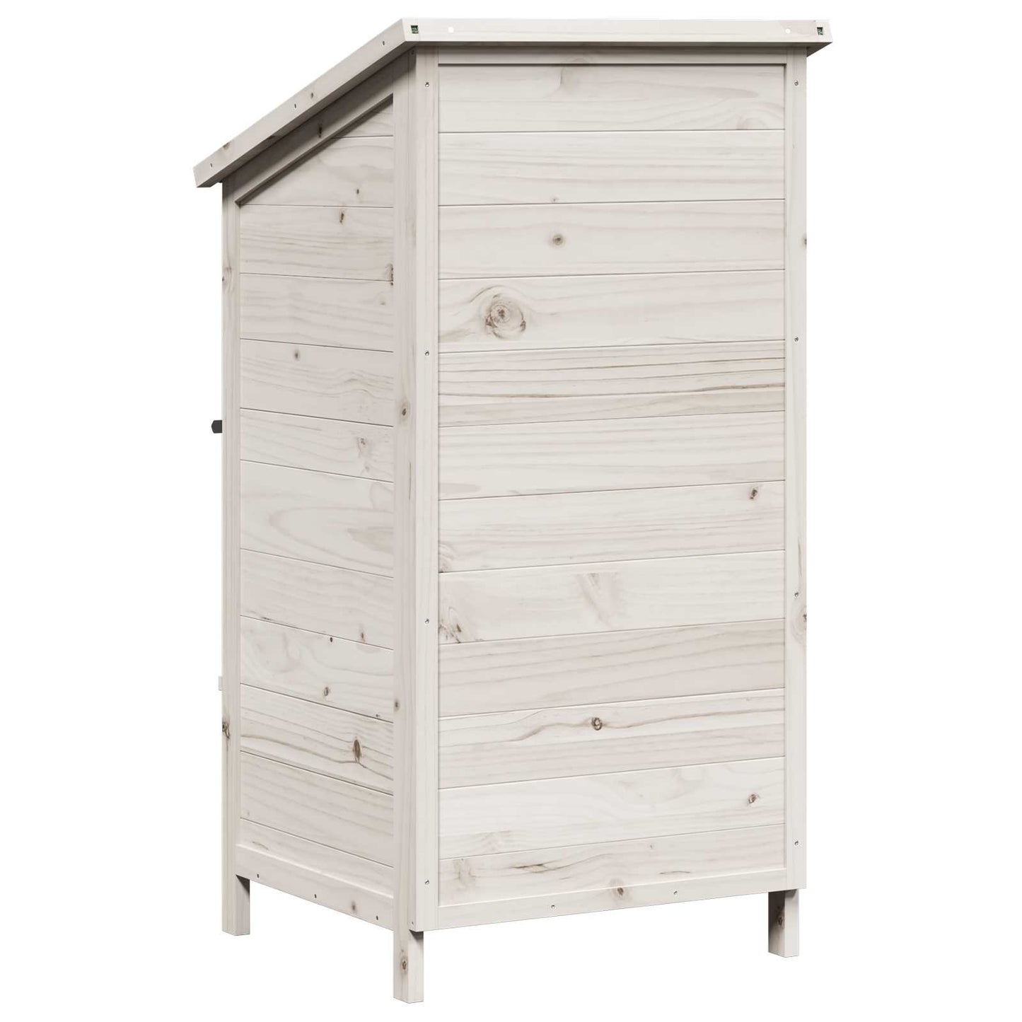 Hagehus med tak med lås Hvit 59 x 56 x 113,5 cm Massiv Furu Tre