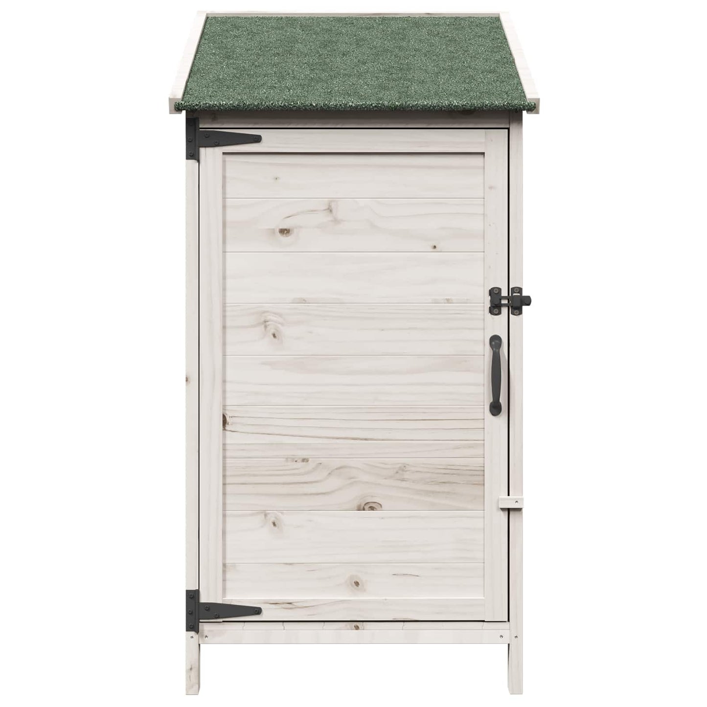 Hagehus med tak med lås Hvit 59 x 56 x 113,5 cm Massiv Furu Tre