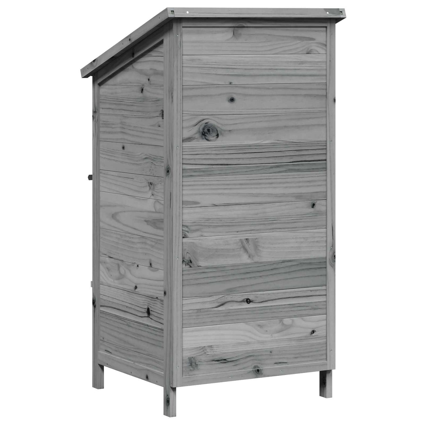 Hagehus med tak med lås Grå 59 x 56 x 113,5 cm Massiv Furu Tre