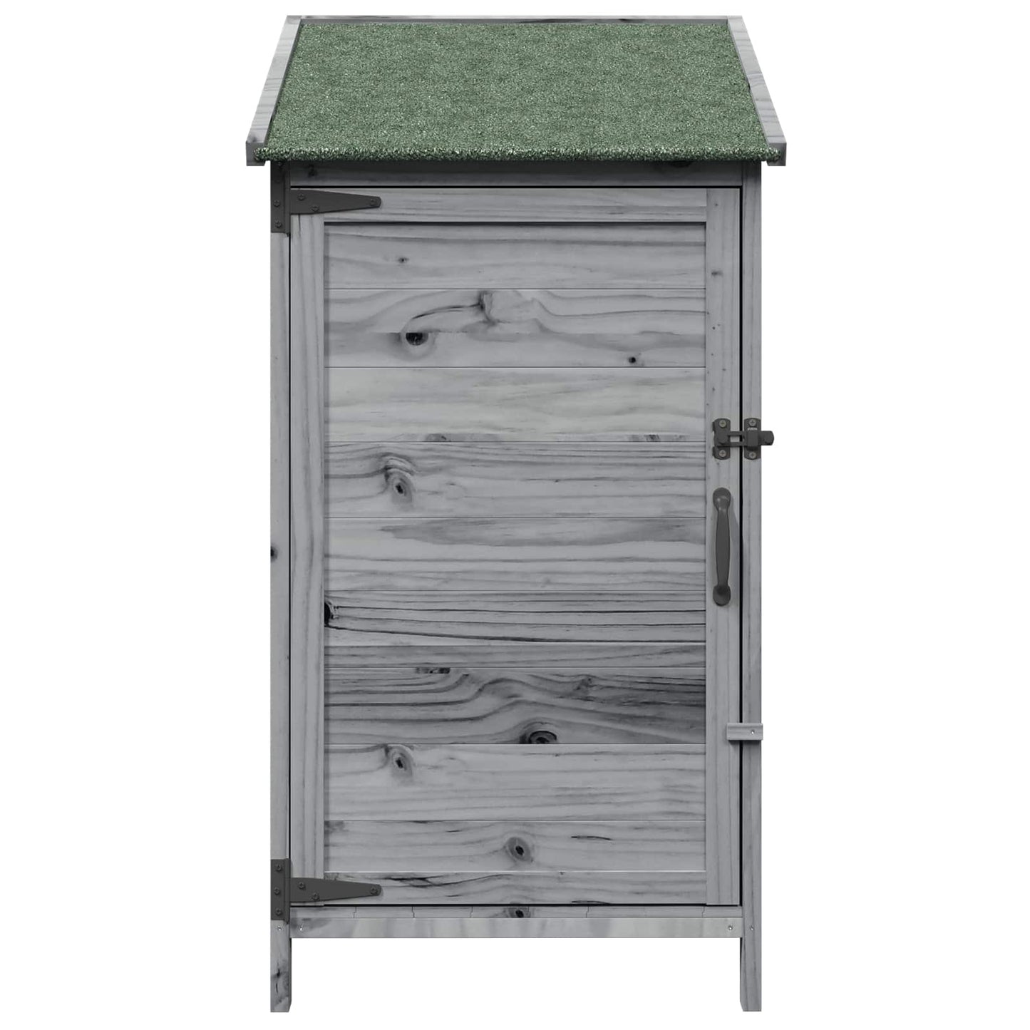 Hagehus med tak med lås Grå 59 x 56 x 113,5 cm Massiv Furu Tre