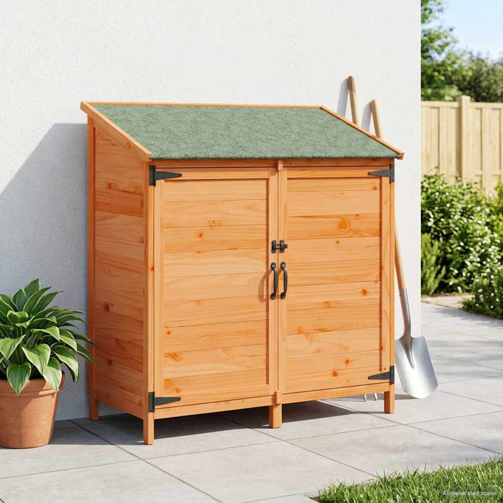 Hagehus med tak Brun 106,5 x 56 x 113,5 cm Massiv Furu Tre