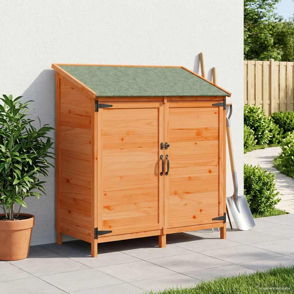 Hagehus med tak Brun 106,5 x 56 x 113,5 cm Massiv Furu Tre