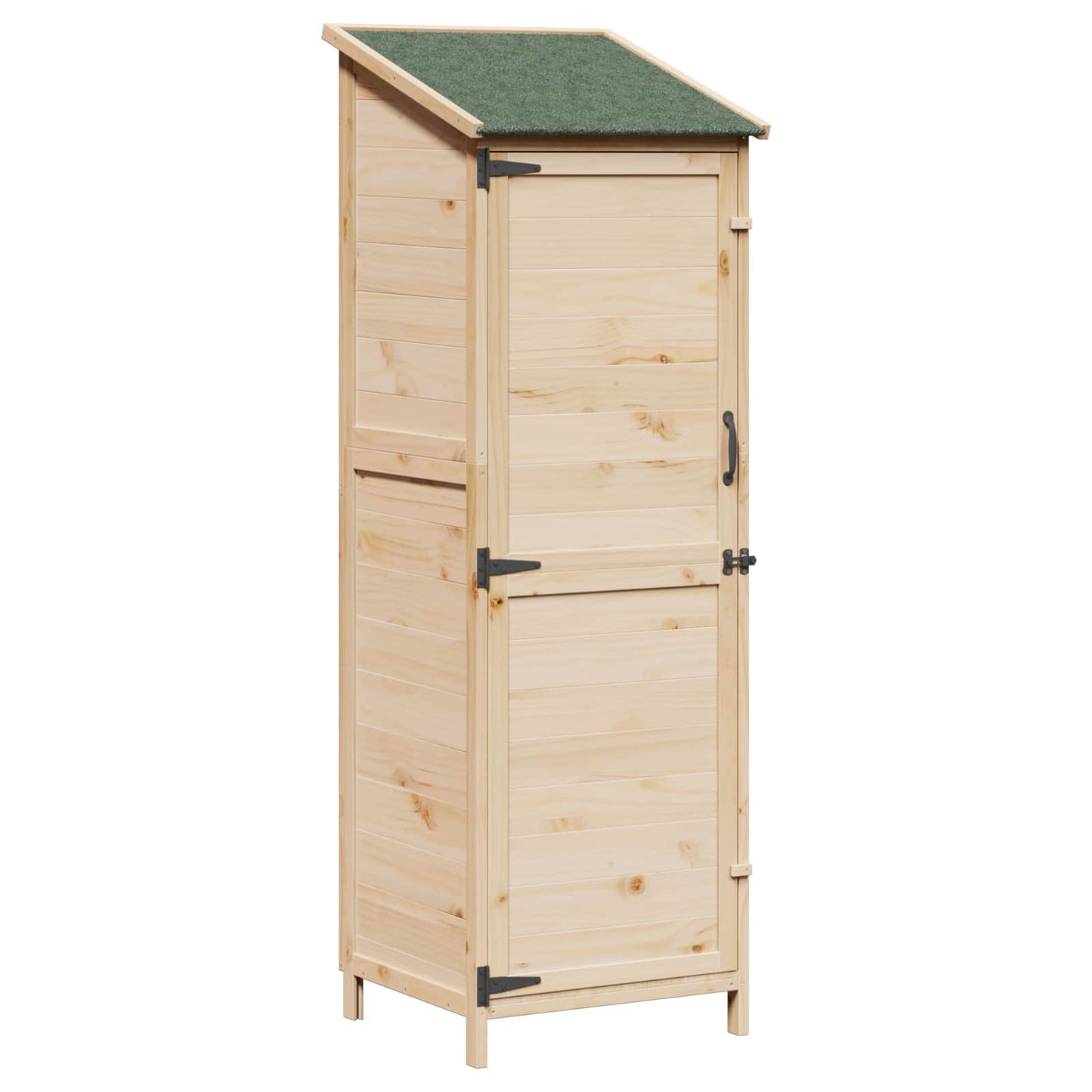 Hagehus med tak Naturlig 59,5 x 56 x 176,5 cm Massiv Furu Tre