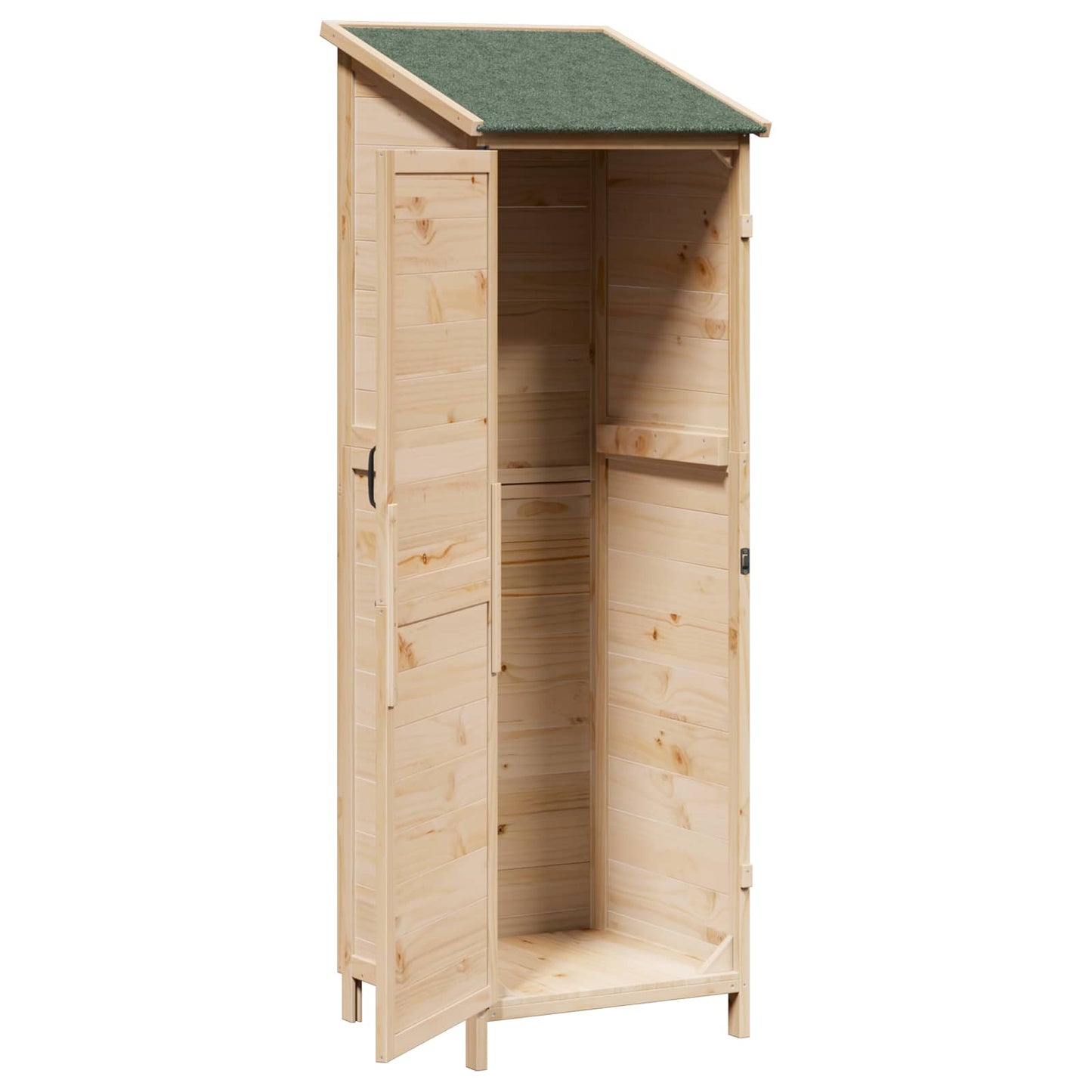 Hagehus med tak Naturlig 59,5 x 56 x 176,5 cm Massiv Furu Tre