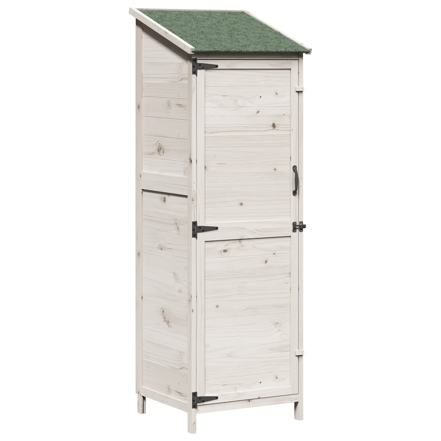 Hagehus med tak Hvit 59,5 x 56 x 176,5 cm Massiv Furu Tre
