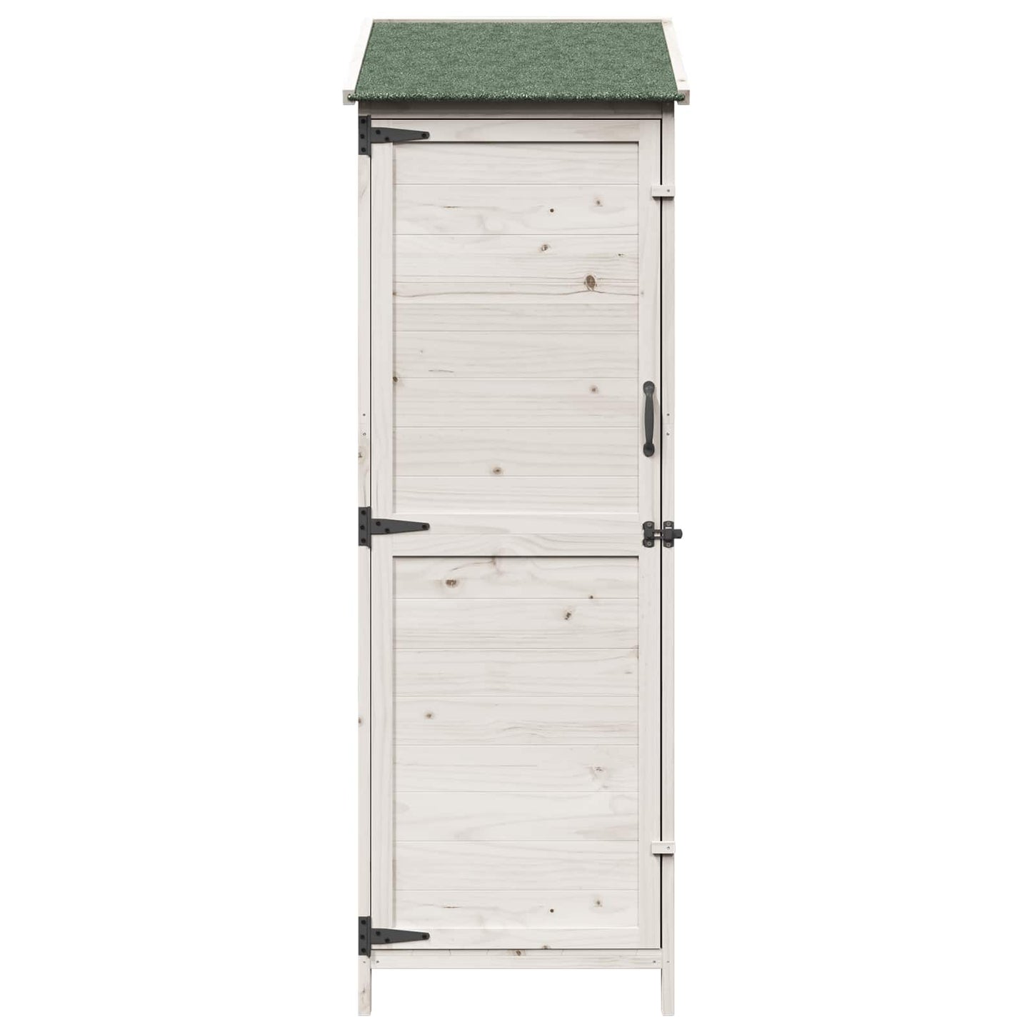 Hagehus med tak Hvit 59,5 x 56 x 176,5 cm Massiv Furu Tre