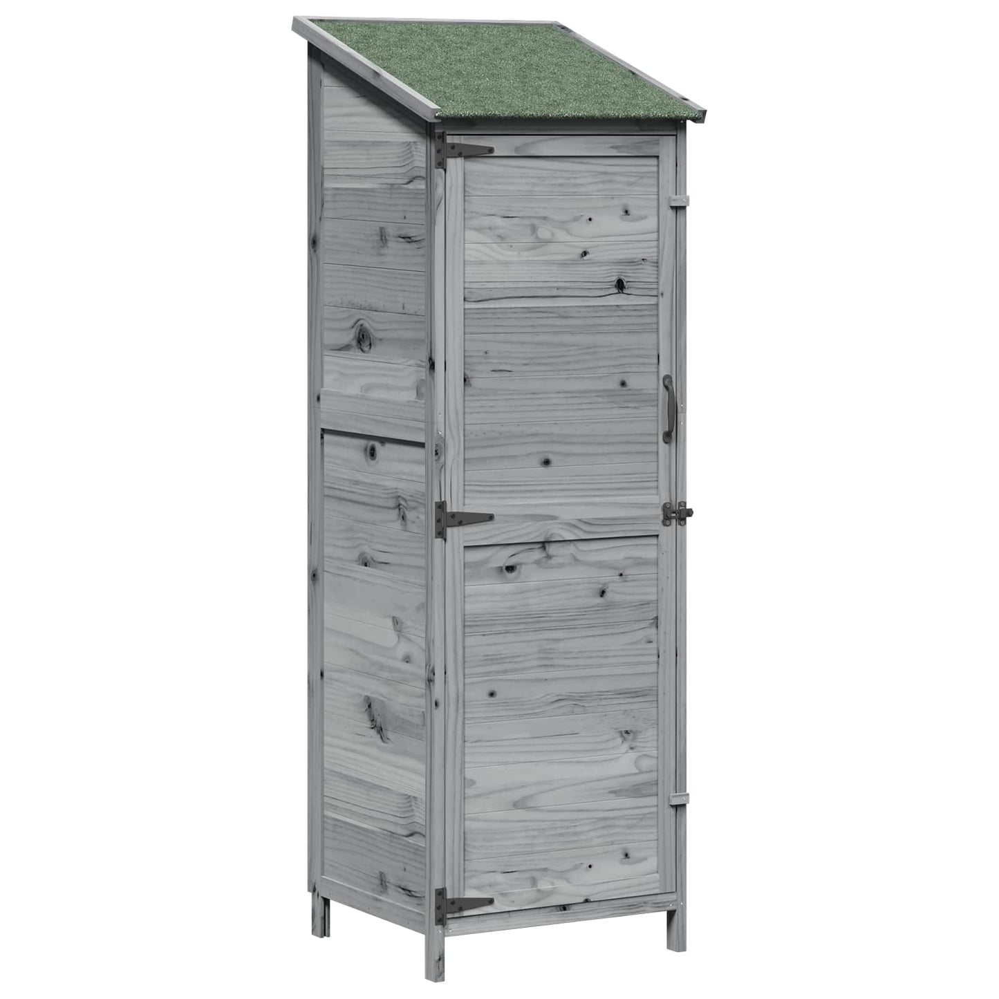 Hagehus med tak Grå 59,5 x 56 x 176,5 cm Massiv Furu Tre