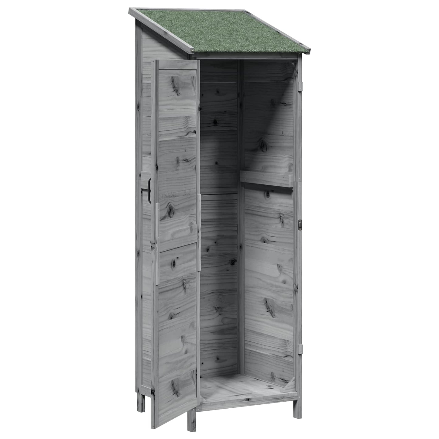 Hagehus med tak Grå 59,5 x 56 x 176,5 cm Massiv Furu Tre