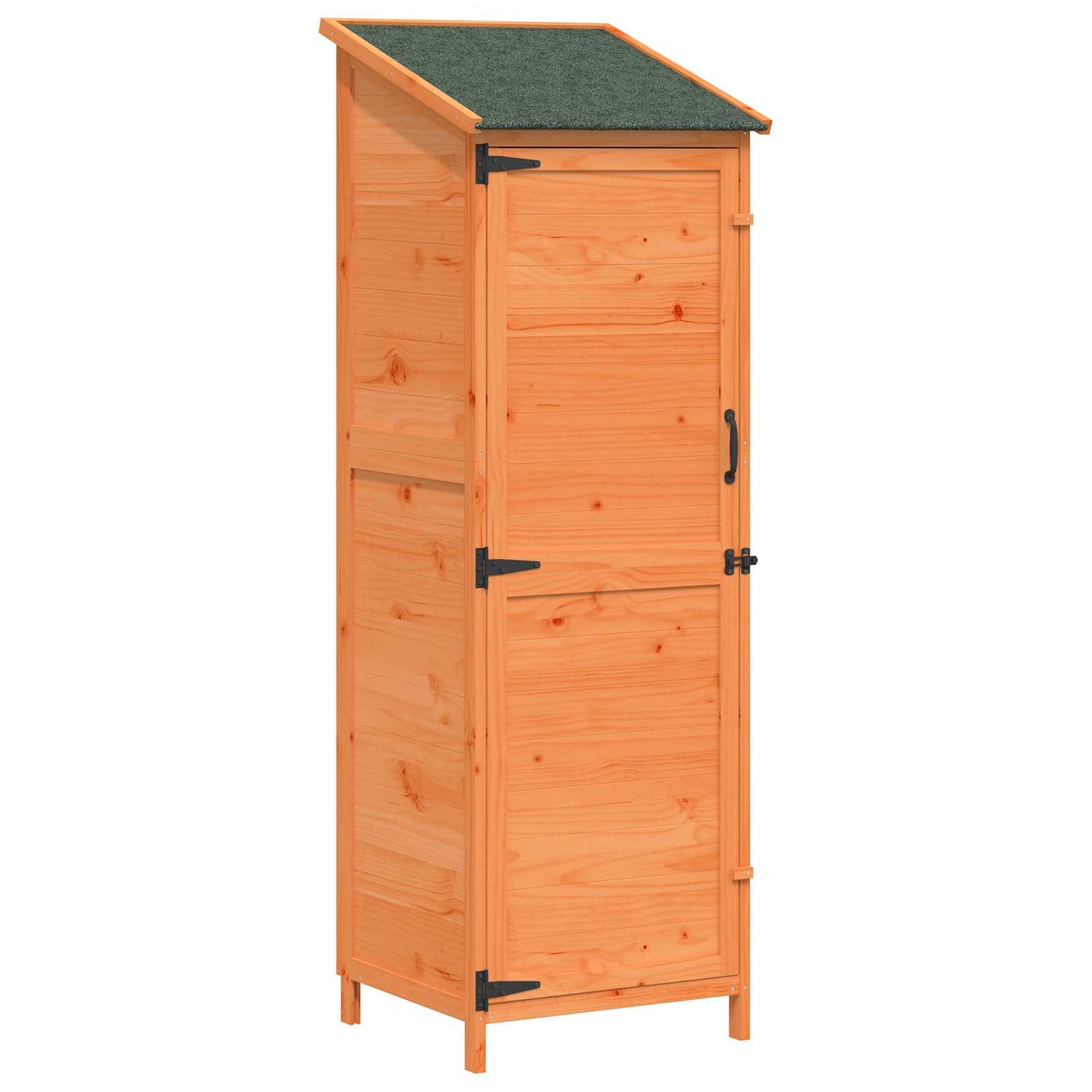 Hagehus med tak Brun 59,5 x 56 x 176,5 cm Massiv Furu Tre