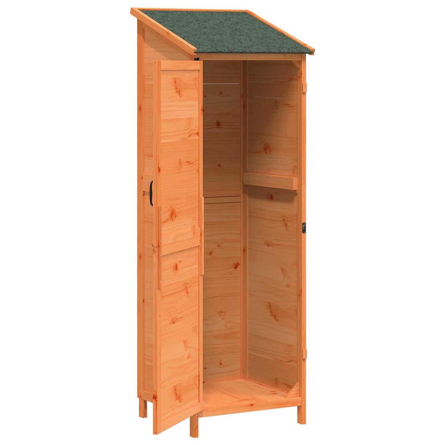 Hagehus med tak Brun 59,5 x 56 x 176,5 cm Massiv Furu Tre