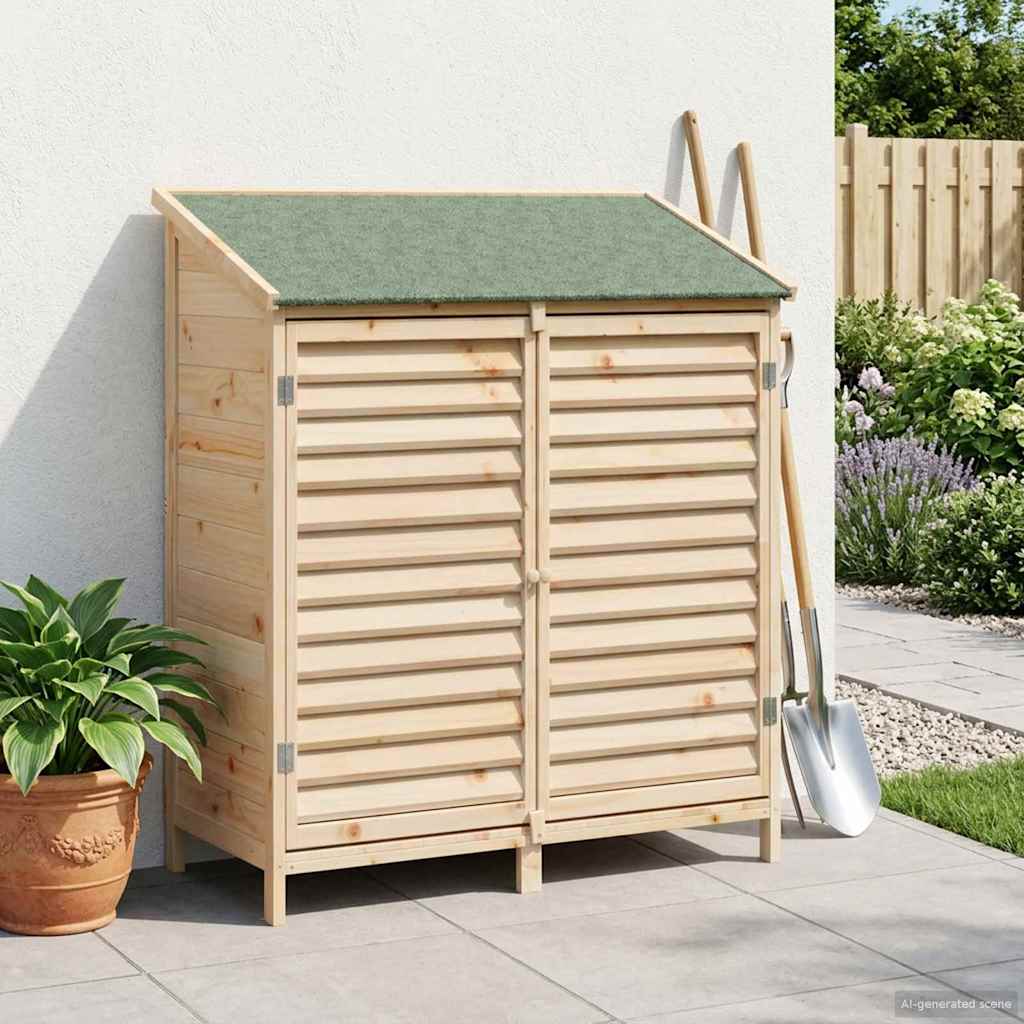 Hagehus med tak Naturlig 106 x 56 x 113,5 cm Massiv Furu Tre