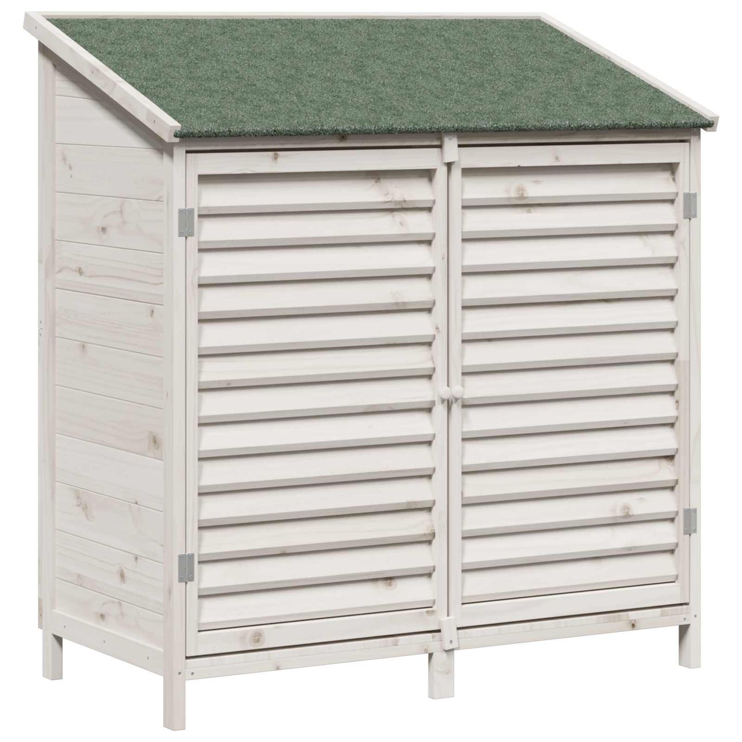 Hagehus med tak Hvit 106 x 56 x 113,5 cm Massiv Furu Tre