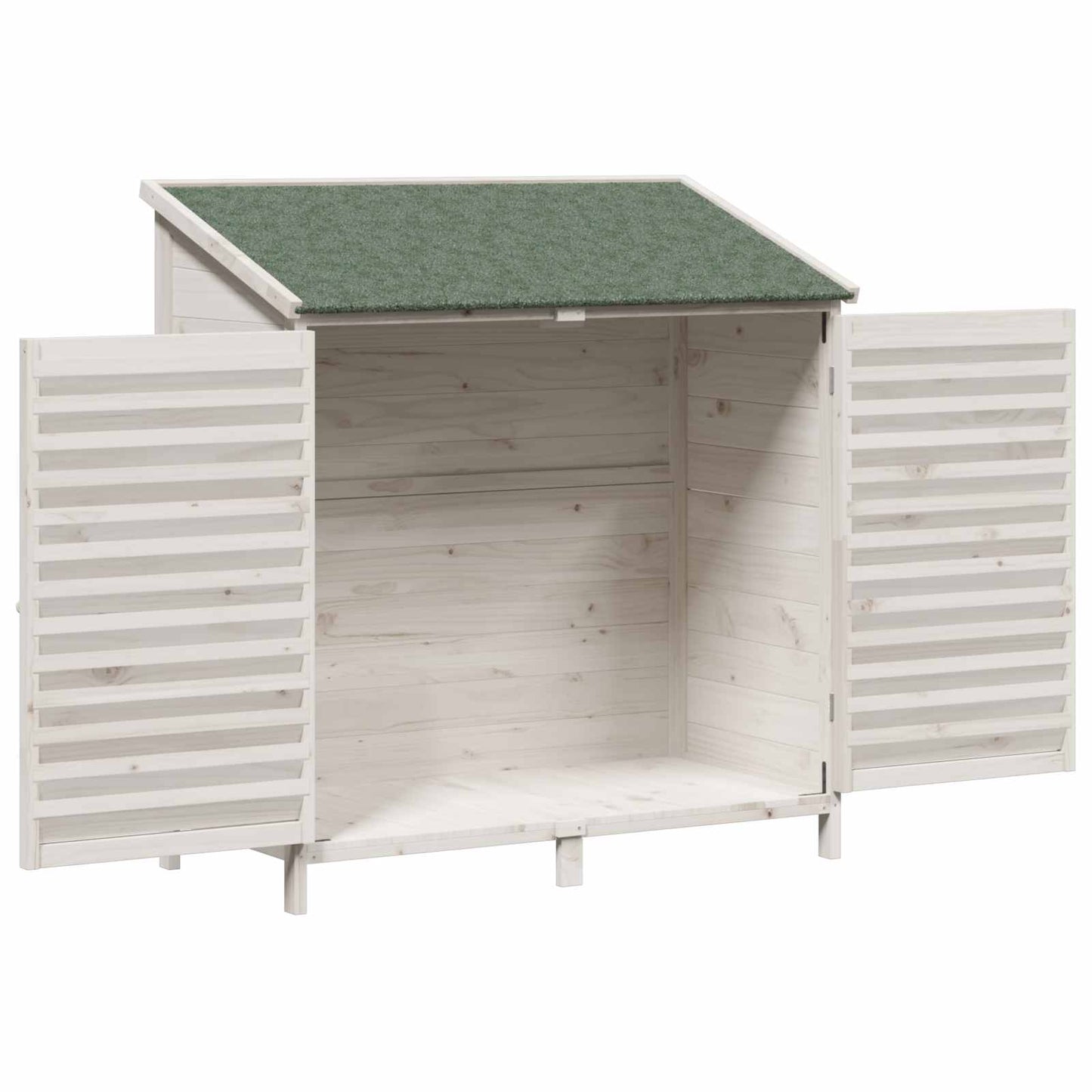 Hagehus med tak Hvit 106 x 56 x 113,5 cm Massiv Furu Tre