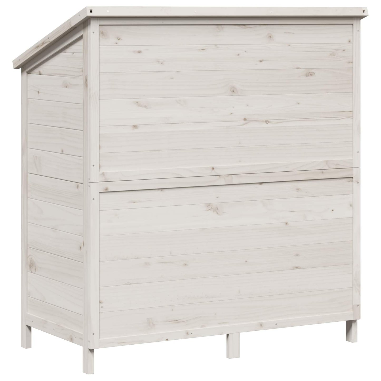 Hagehus med tak Hvit 106 x 56 x 113,5 cm Massiv Furu Tre