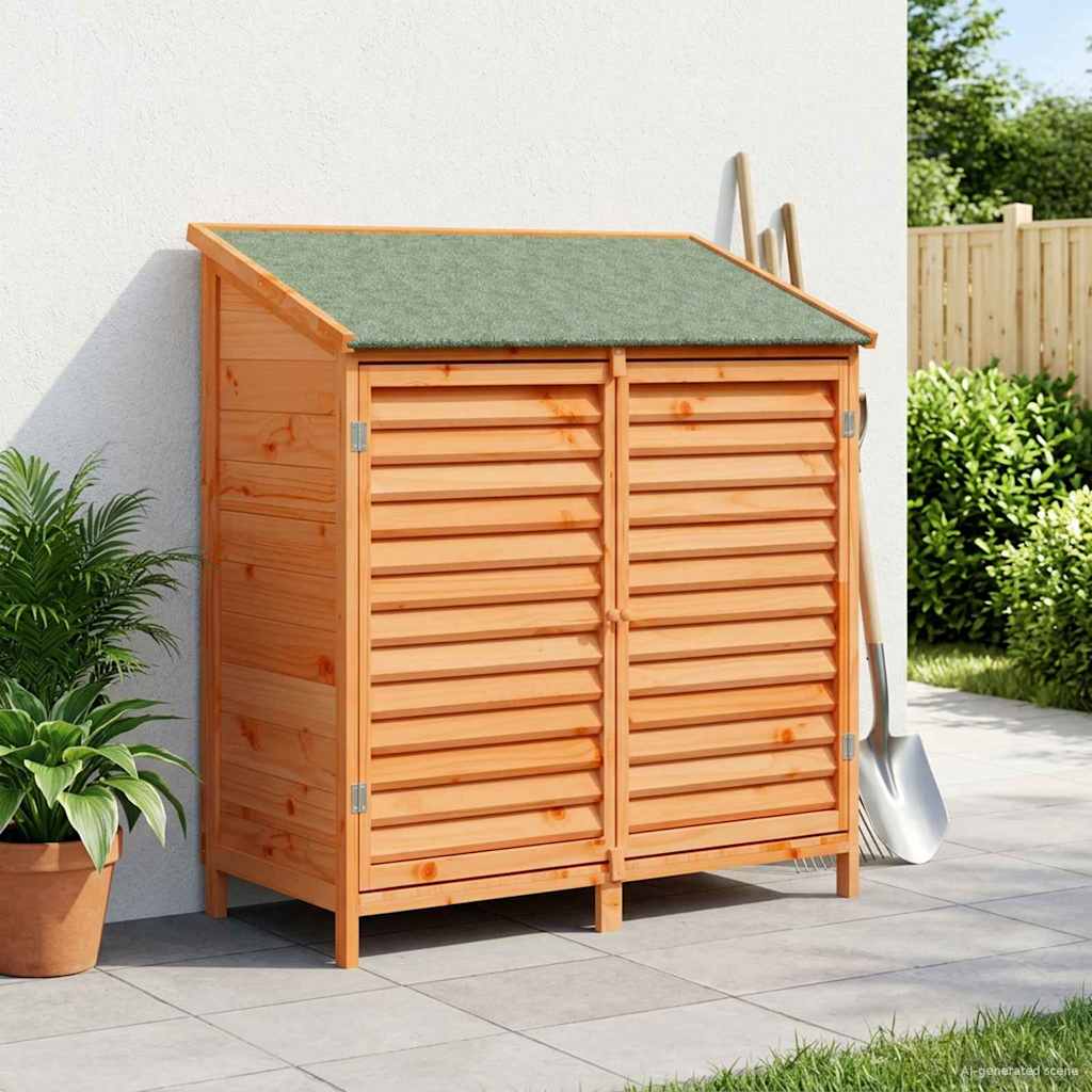 Hagehus med tak Brun 106 x 56 x 113,5 cm Massiv Furu Tre