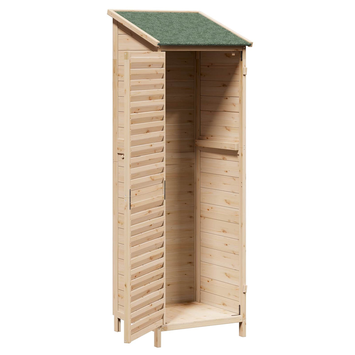 Hagehus med tak Naturlig 59 x 56 x 176 cm Massiv Furu Tre