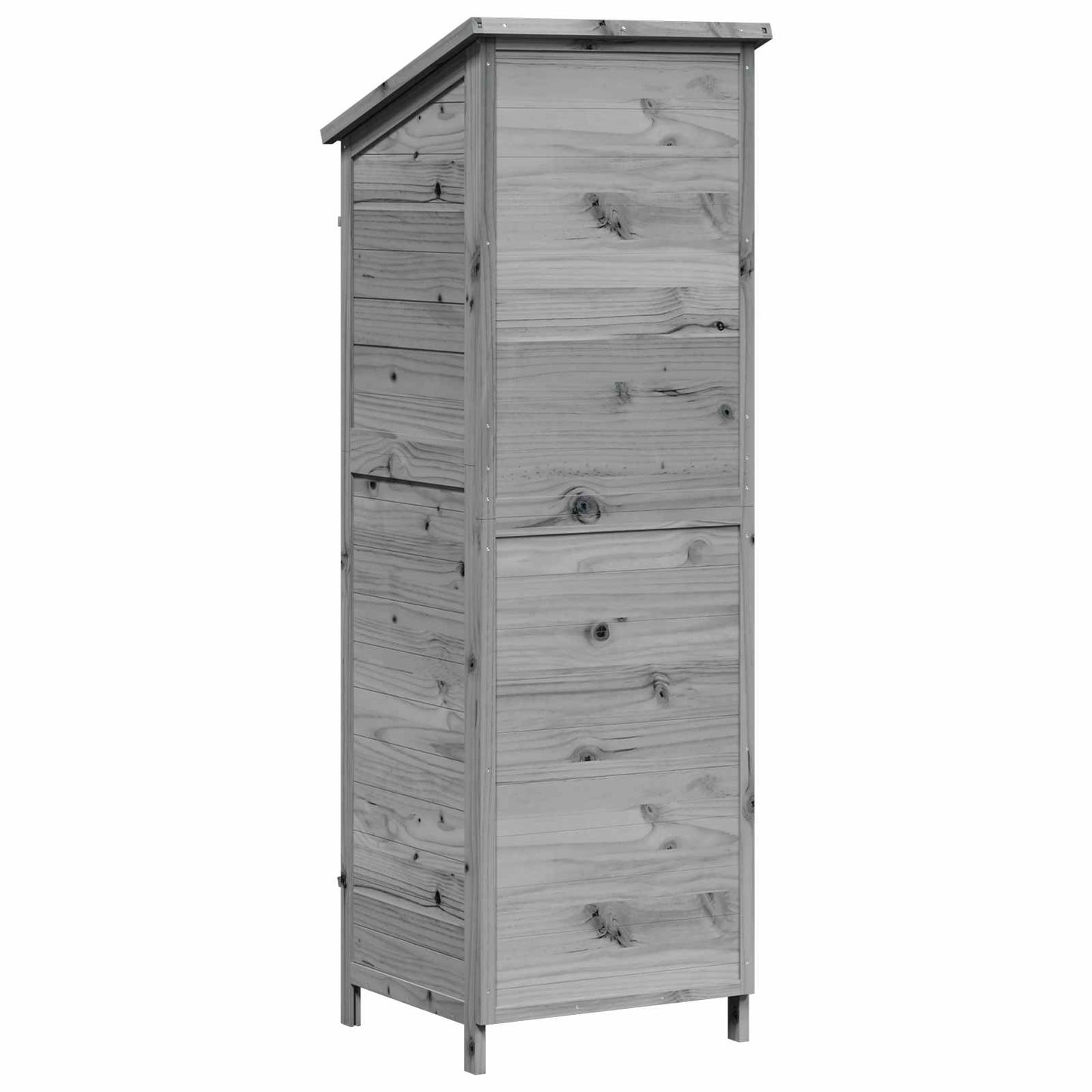 Hagehus med tak Grå 59 x 56 x 176 cm Massiv Furu Tre