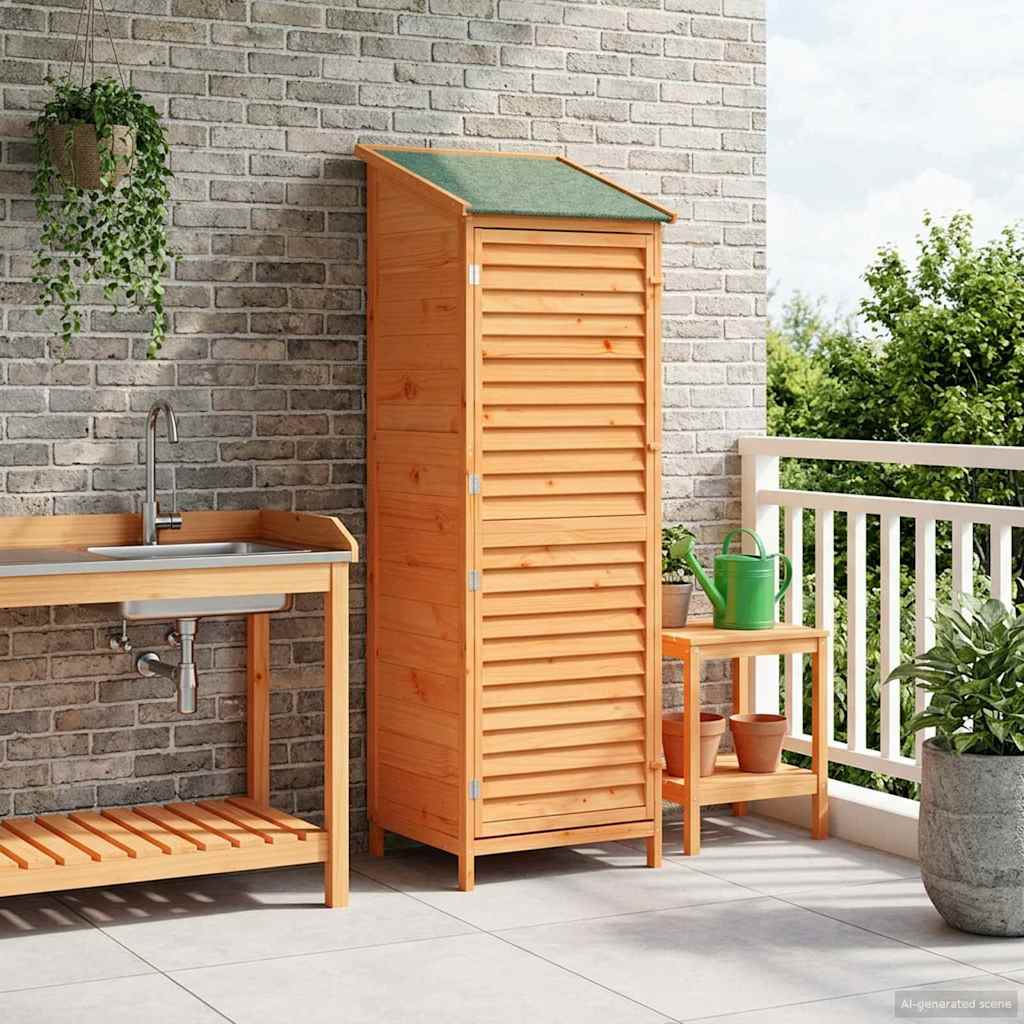 Hagehus med tak Brun 59 x 56 x 176 cm Massiv Furu Tre