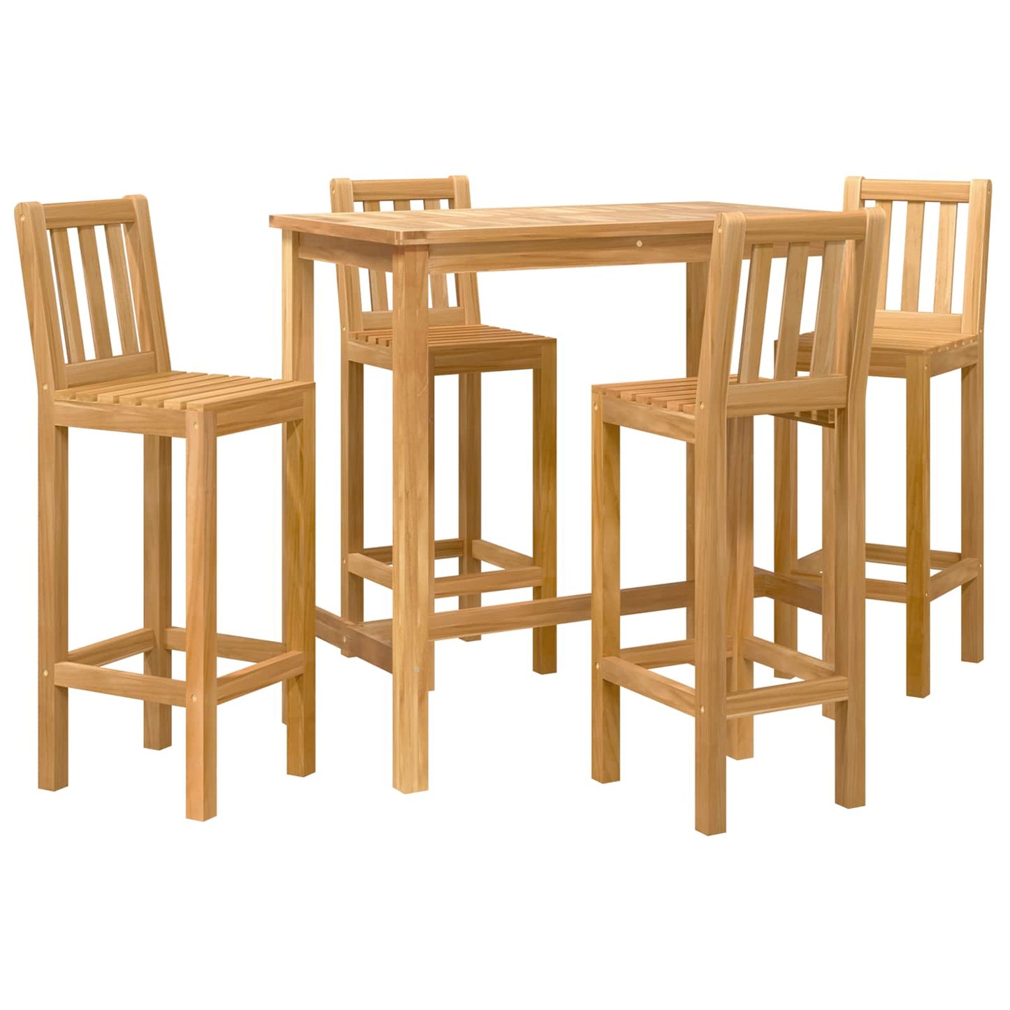 Ute Barsett 5 pcs Ubehandlet Massivt Teaktre