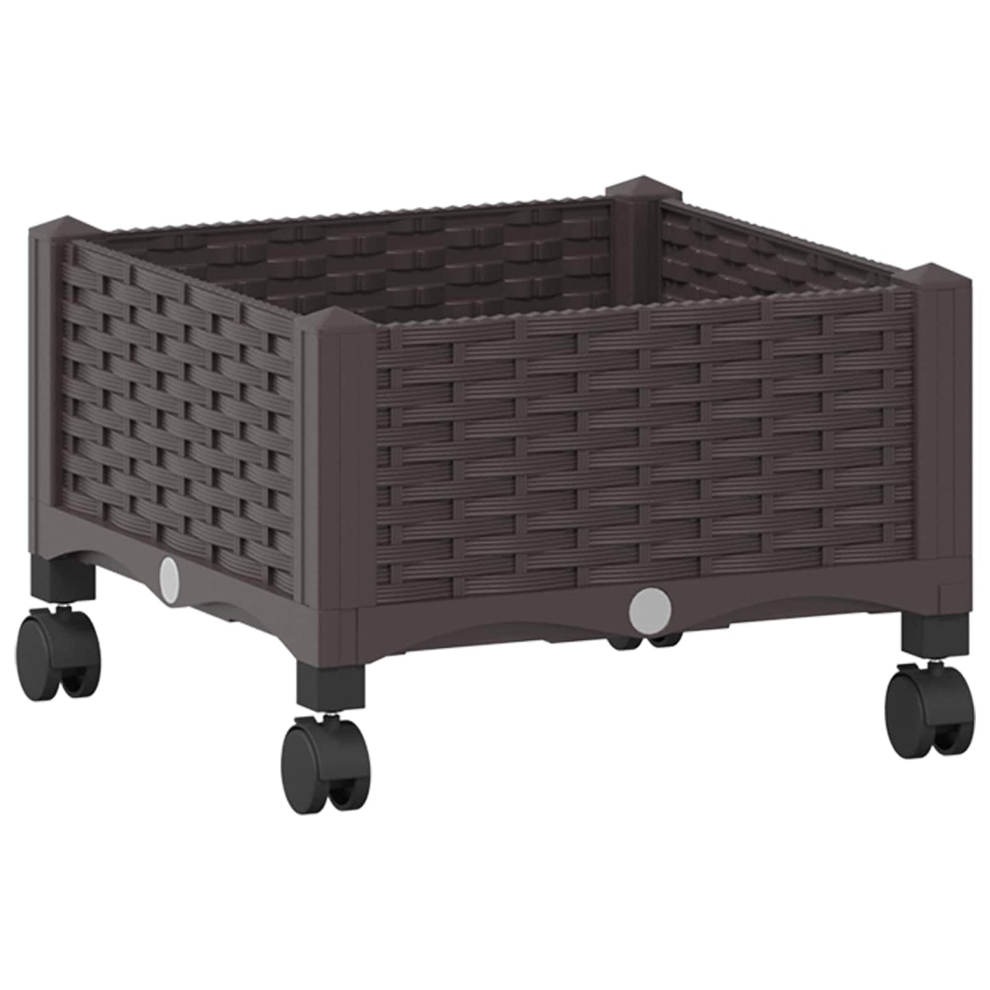 Hagekrukke med hjul Brun 40 x 40 x 29 cm PP